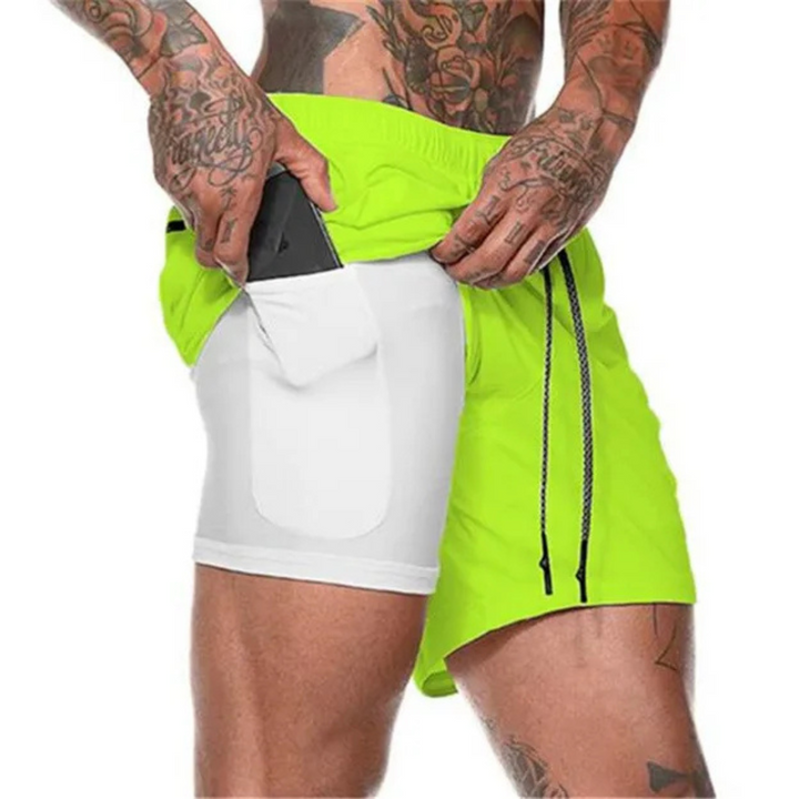 Wolfram | Sportliche Laufshorts Für Herren | Doppellagig