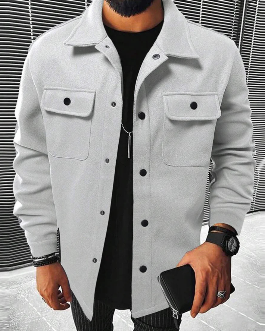 Perkin | Buttoned Shirt Jacket Für Herren | Funktional