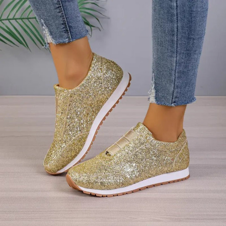 Anke | Damen Glitzernde Sneaker | Bequem