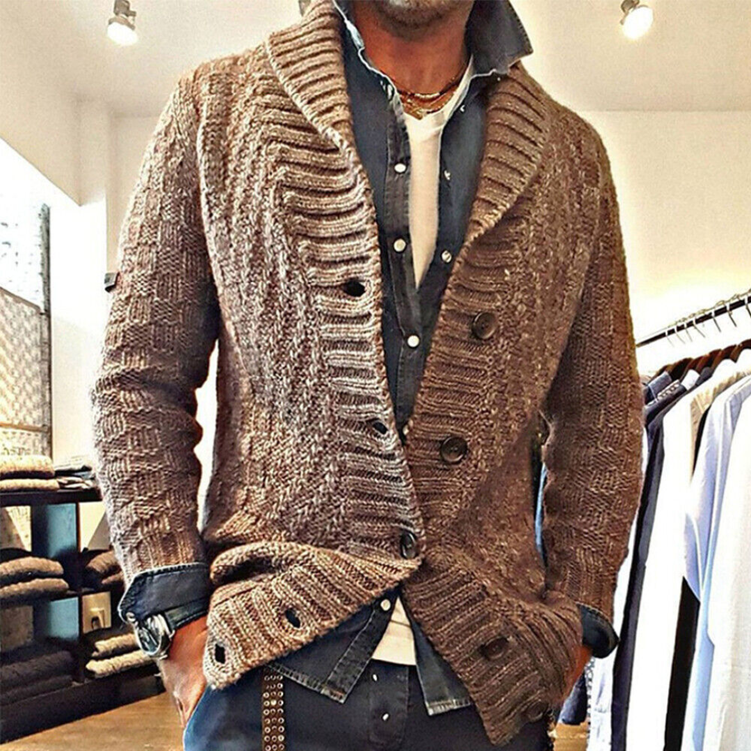 Elfriede | Herren Winter Strickjacke | Warm