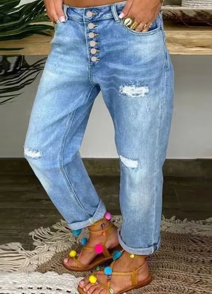 Saffi | Damen Boyfriend-Jeans | Hoher Bund
