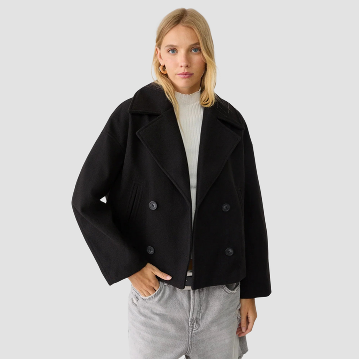 Olinda | Damen Kurz Mantel | Doppelreihig