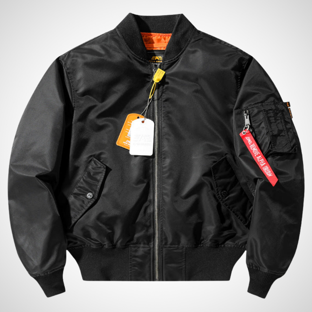 Brendan | Herren Leichte Bomberjacke | Schwarz