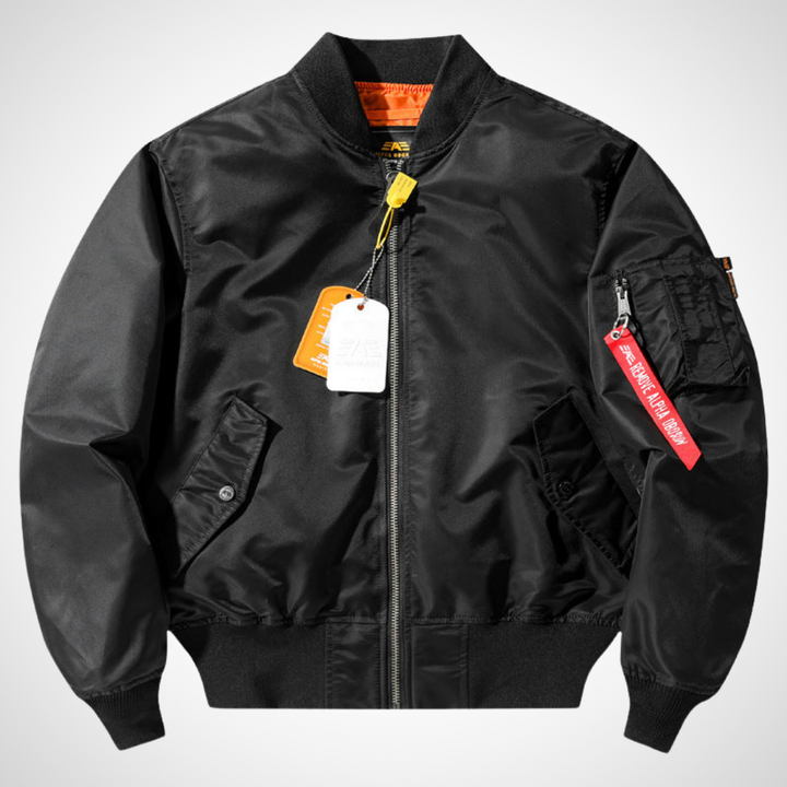 Brendan | Herren Leichte Bomberjacke | Schwarz