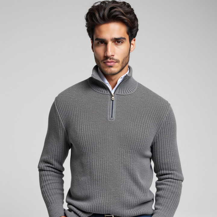 Vaduz | Herren Halbreißverschluss Pullover | Wärme