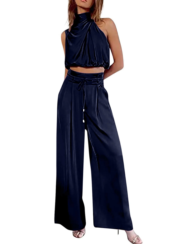 Anna | Damen Party Outfit Set | Weites Bein