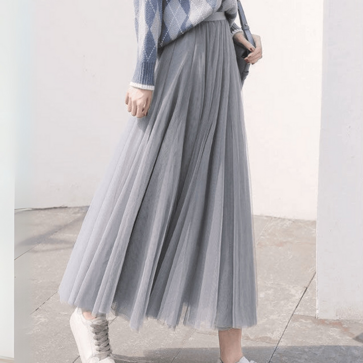 Gracie | Damen Langer Rock | Hohe Taille