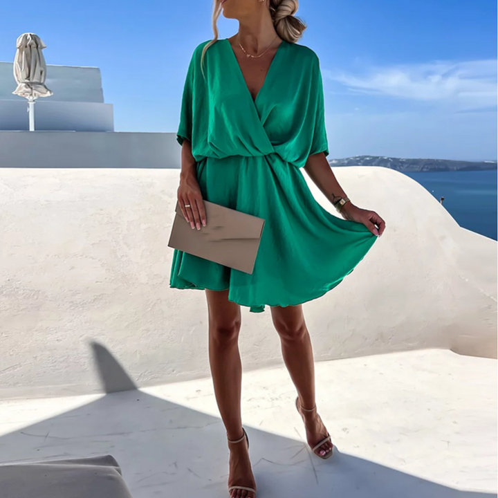 Rosalie | Damen Wickelkleid | Kurzarm