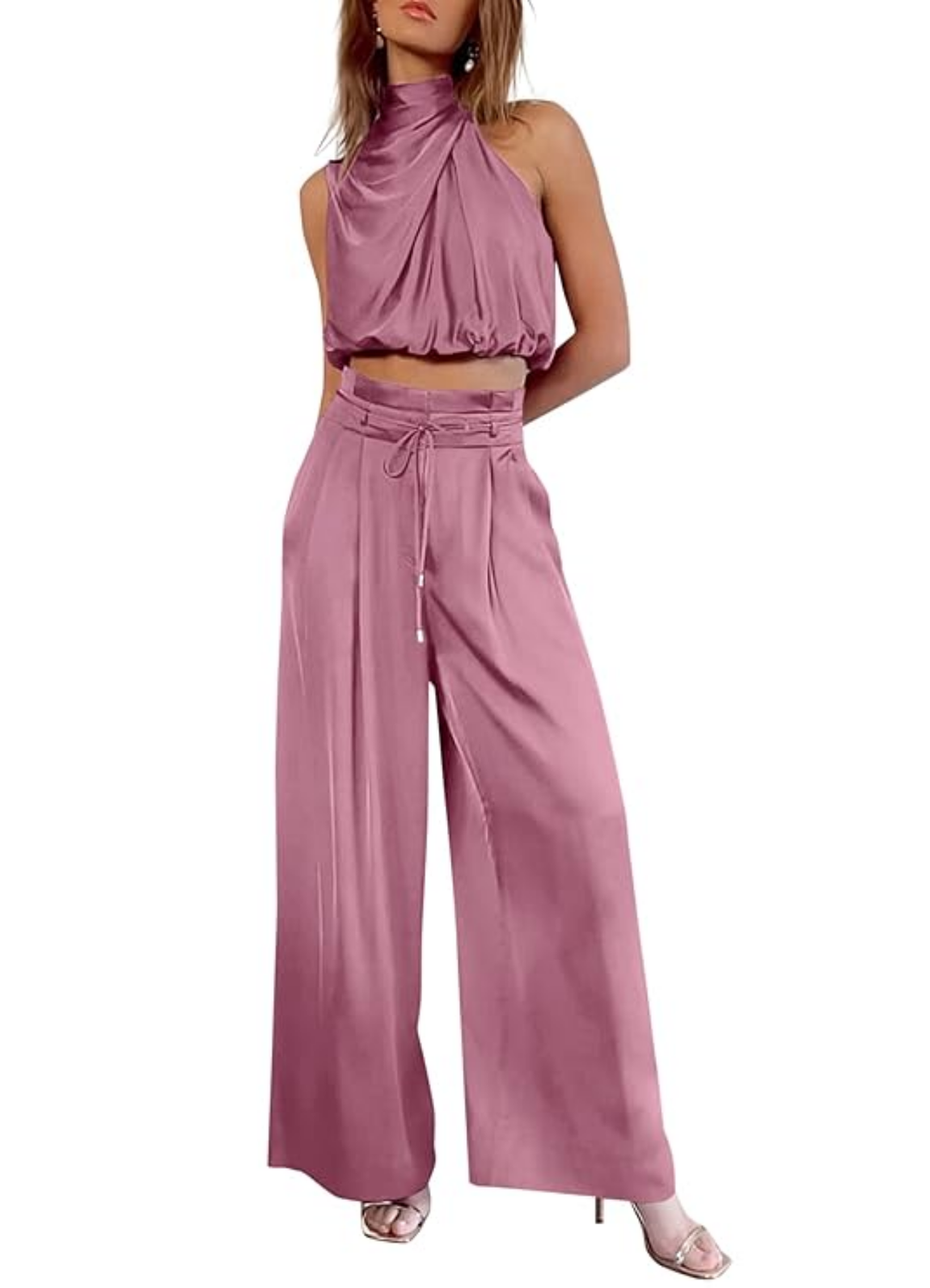 Anna | Damen Party Outfit Set | Weites Bein