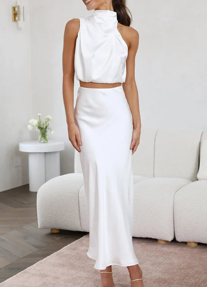 Mitzi | Damen Elegant Zweiteiliges Set | Neckholder
