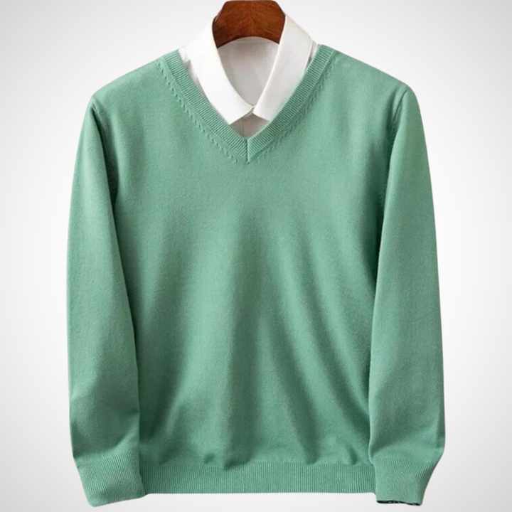 Juliusz | Herren V-Ausschnitt Pullover | Warm
