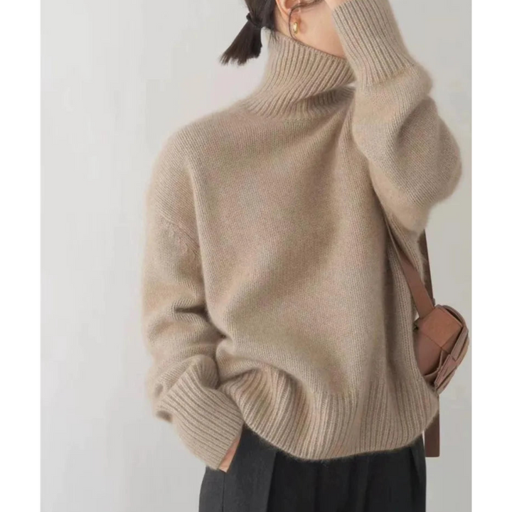 Usiama | Damen Rollkragen Übergröße Pullover | Warme
