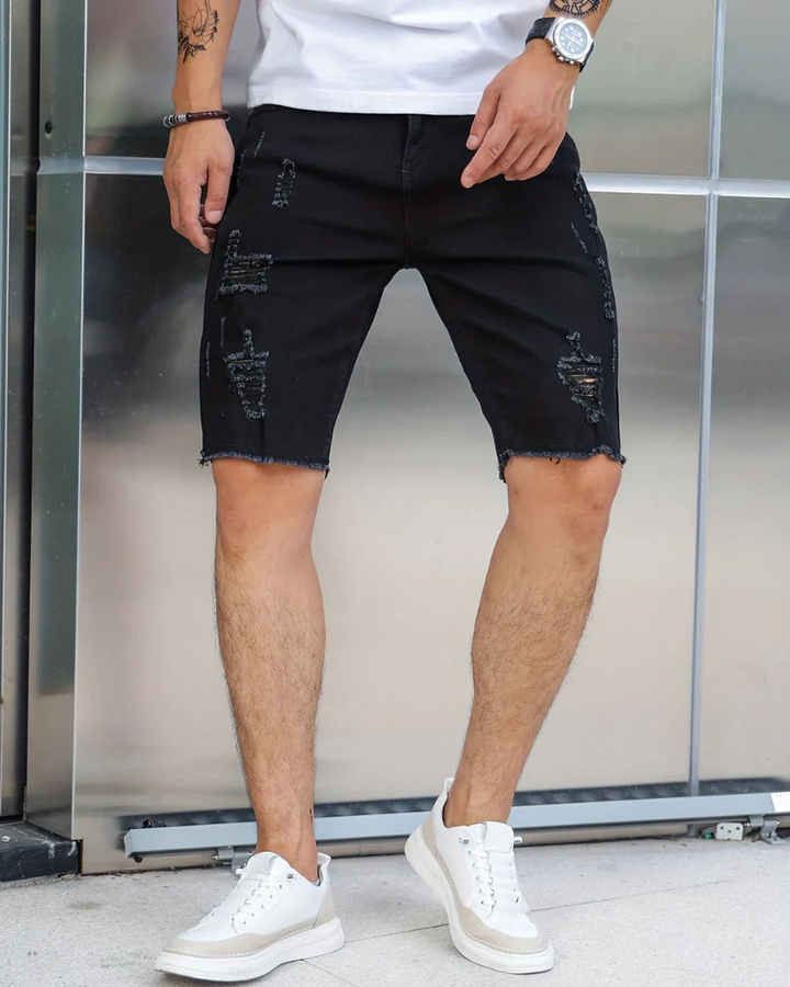 Silvan | Trendy Gescheuerte Shorts Für Herren | Lässig
