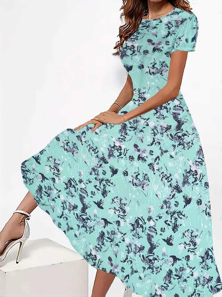 Theresia | Florales Maxi-Kleid Für Damen | Zeitlos