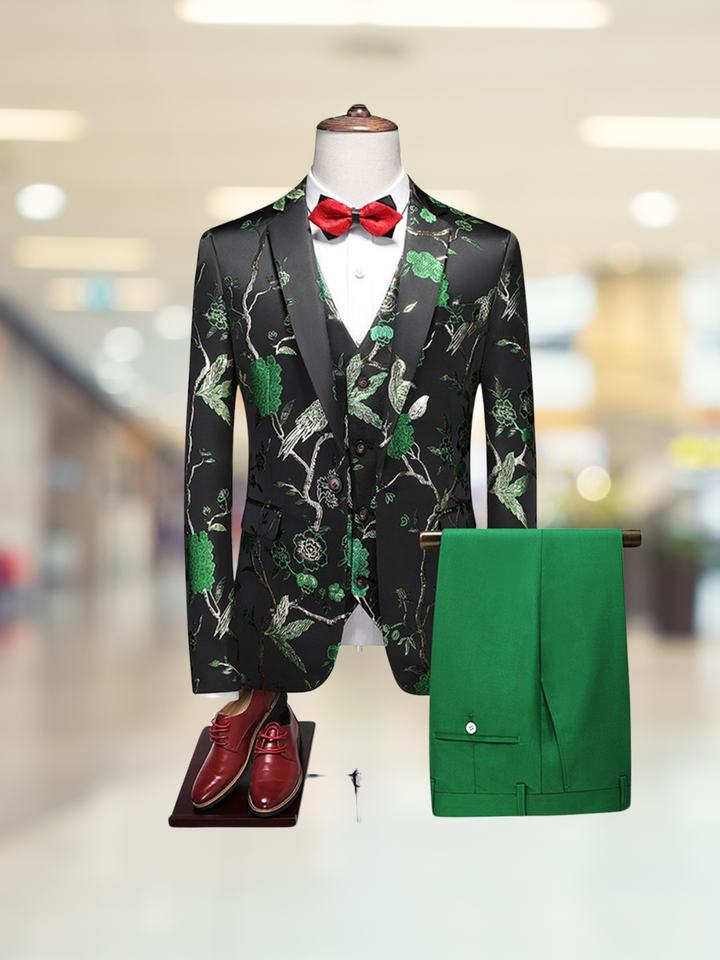 Dion | Schicker Herren-Dreiteiler Für Herren | Blumenmuster