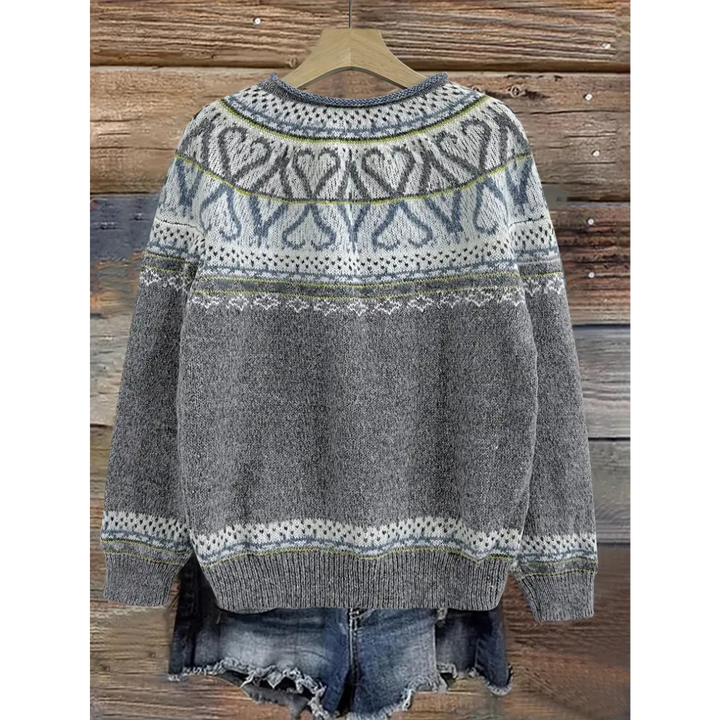 Amandai | Damen Rundhalsausschnitt Winter Pullover | Langarm