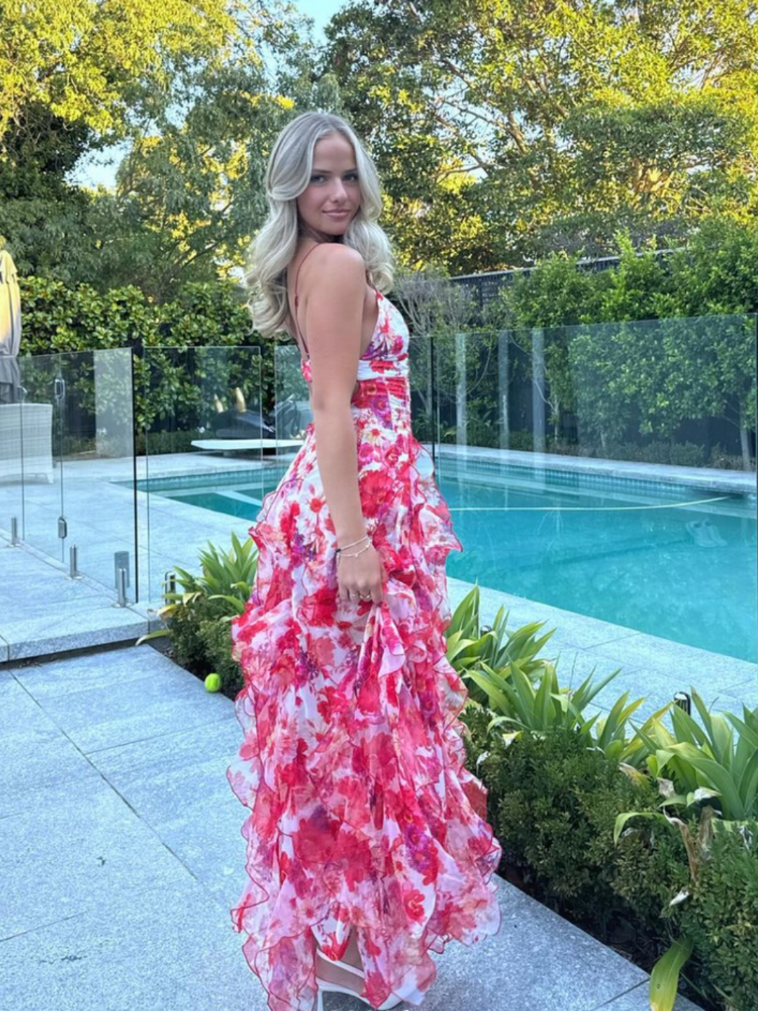 Orsinde | Elegantes Blumen Maxikleid Für Damen | Fließend