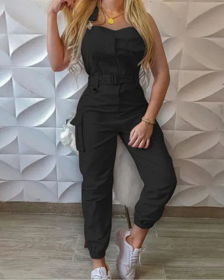 Ambrosha | Stylischer Cargo Jumpsuit für Damen | Festliche
