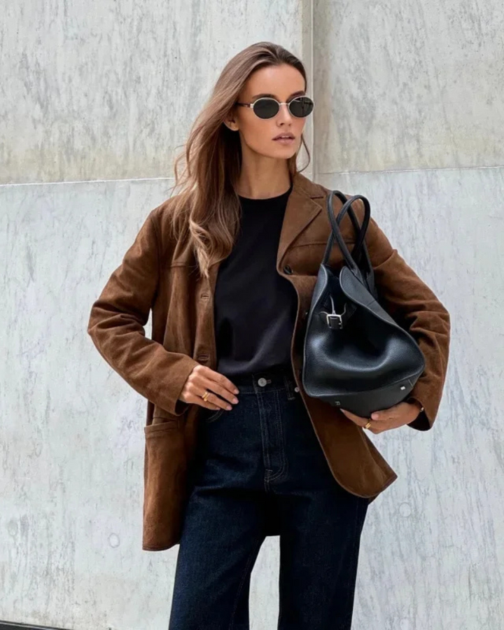 Svea | Elegante Wildlederjacke Für Damen | Frühlings