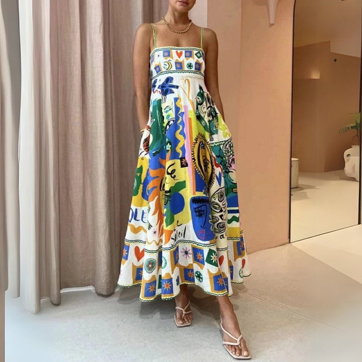 Ziva | Damen Boho Maxikleid | Leicht