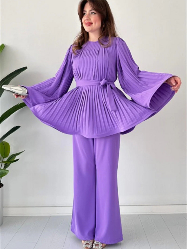 Selva | Plissiertes Set Für Damen |  Elegant