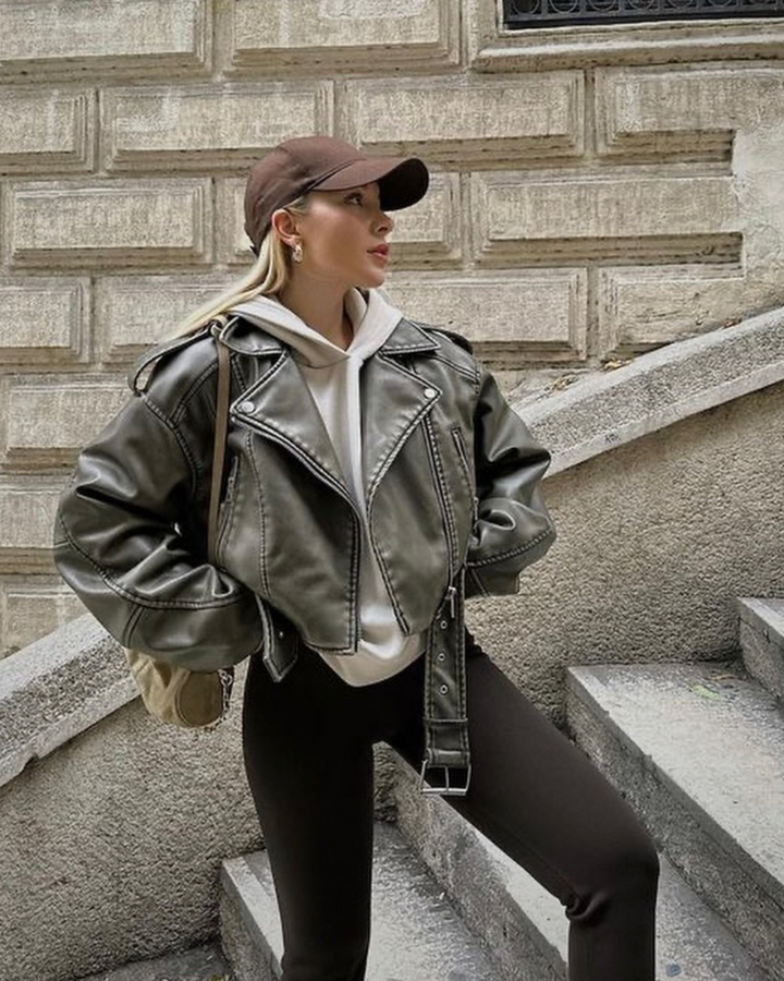 Danita | Vintage-Bikerjacke Für Damen | Herbst