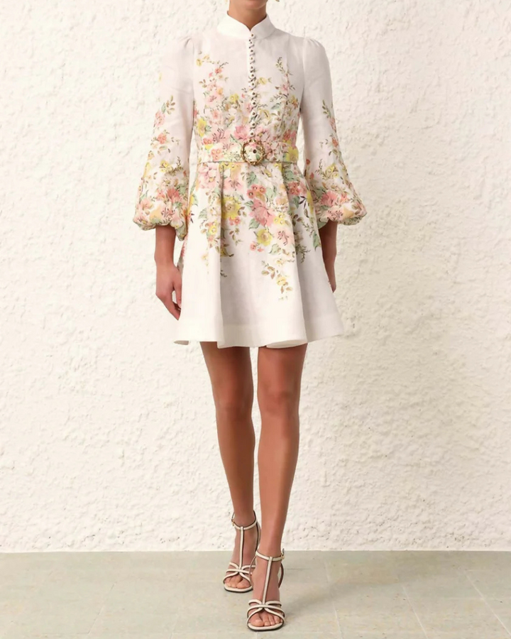 Lourdes | Bedrucktes Minikleid für Damen | Vintage