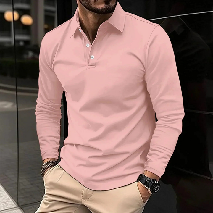 Leobald | Klassisches Polo-Hem Für Herren |  Langarm