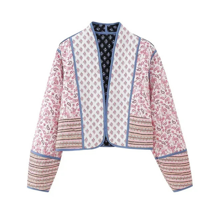Angel | Vintage Patchwork-Blumenjacke für Damen | Ultraleichte