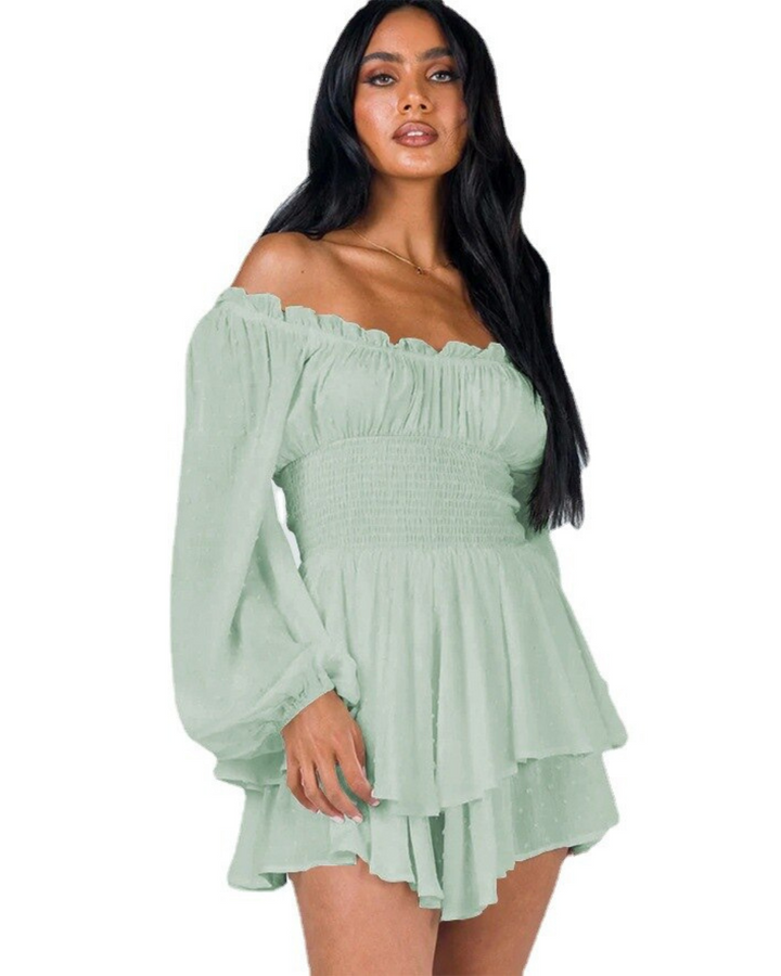 Sky | Verspieltes Sommerkleid mit Off-Shoulder für Damen | Italienische