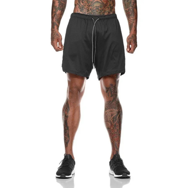 Wolfram | Sportliche Laufshorts Für Herren | Doppellagig