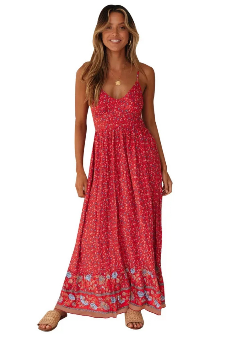 Selara | Bohemian Maxikleid für Damen | Party