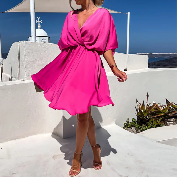 Rosalie | Damen Wickelkleid | Kurzarm