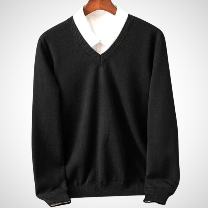 Juliusz | Herren V-Ausschnitt Pullover | Warm