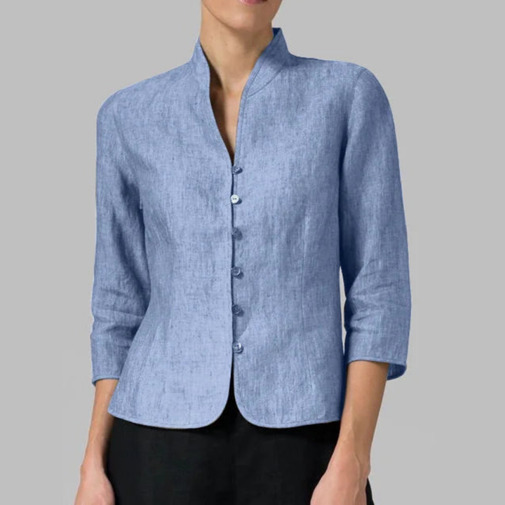 Dita | Damen Bluse mit Stehkragen | Bequem