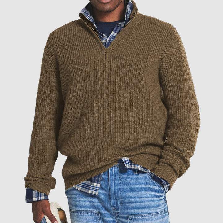 Vaduz | Herren Halbreißverschluss Pullover | Wärme