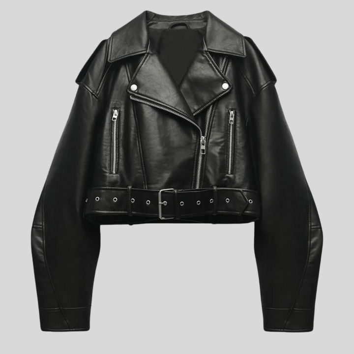 Gilla | Damen Cropped Bikerjacke | Stylisch