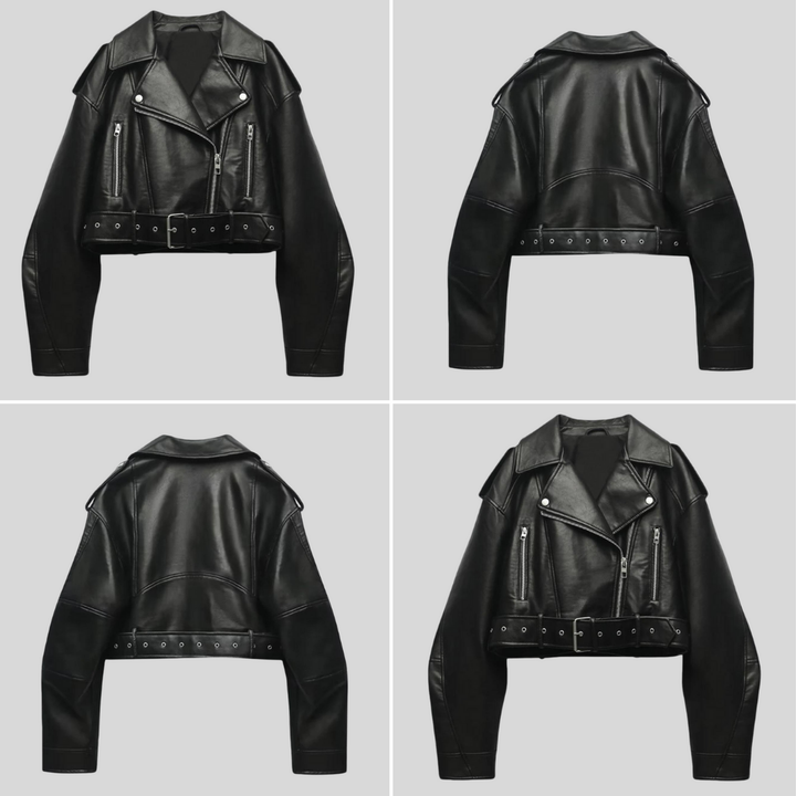 Gilla | Damen Cropped Bikerjacke | Stylisch