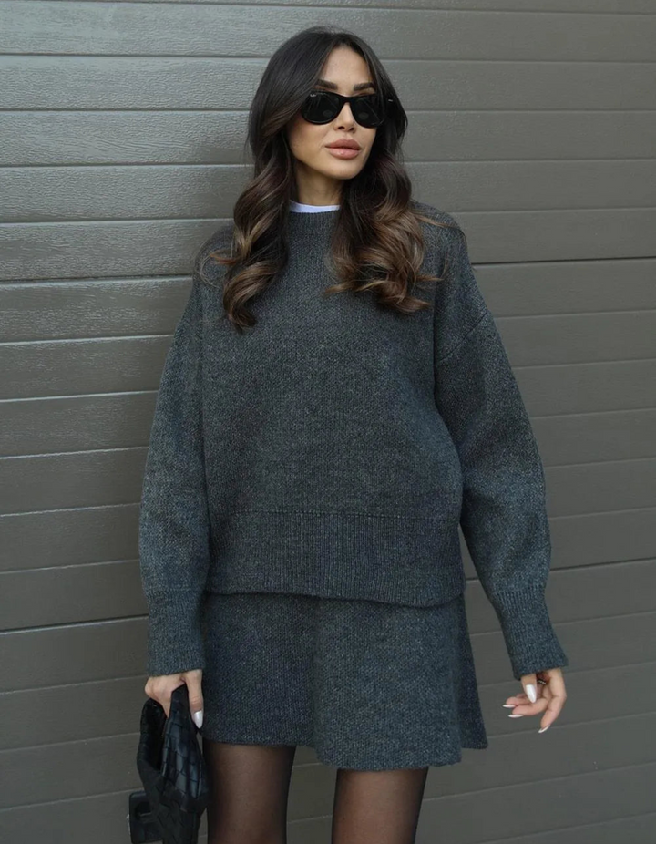 Serilda | Damen Rock und Pullover Set | Eleganter Stil