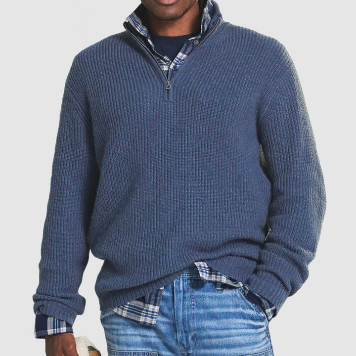 Vaduz | Herren Halbreißverschluss Pullover | Wärme