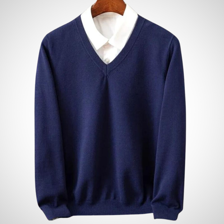 Juliusz | Herren V-Ausschnitt Pullover | Warm