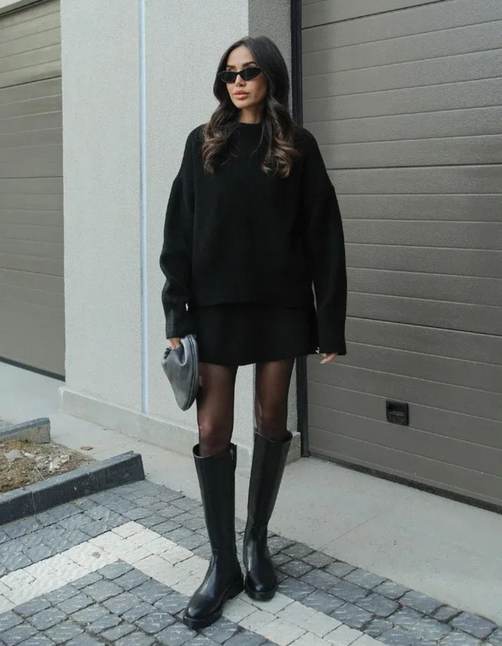 Serilda | Damen Rock und Pullover Set | Eleganter Stil