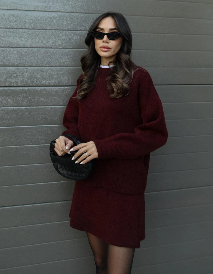 Serilda | Damen Rock und Pullover Set | Eleganter Stil