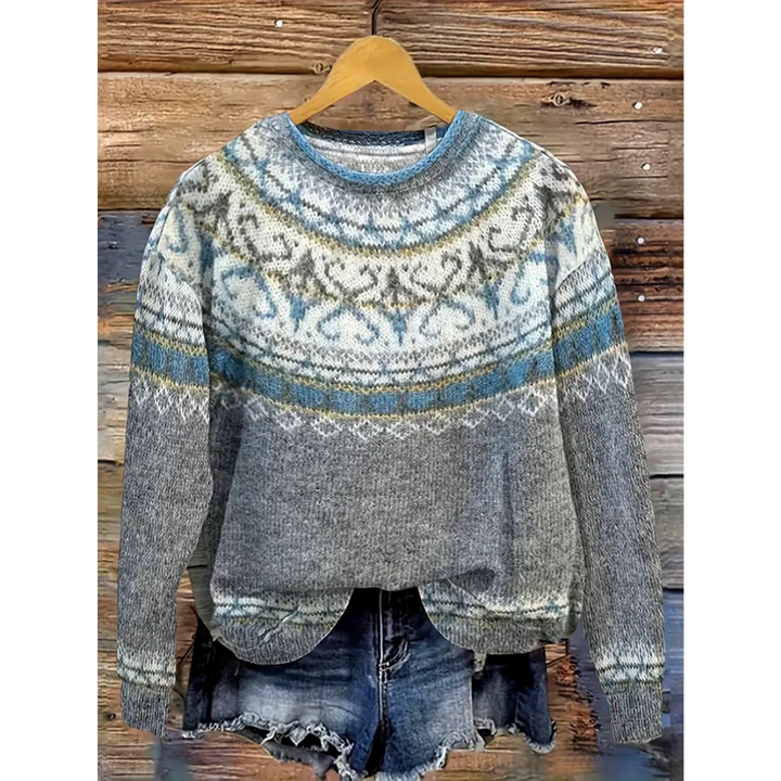 Amandai | Damen Rundhalsausschnitt Winter Pullover | Langarm