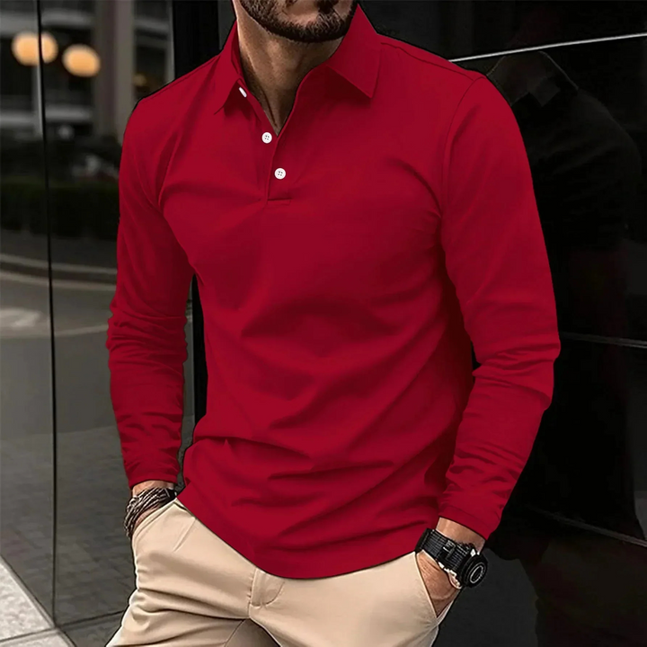 Leobald | Klassisches Polo-Hem Für Herren |  Langarm