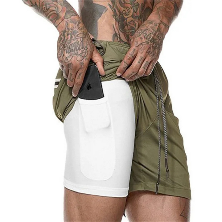 Wolfram | Sportliche Laufshorts Für Herren | Doppellagig