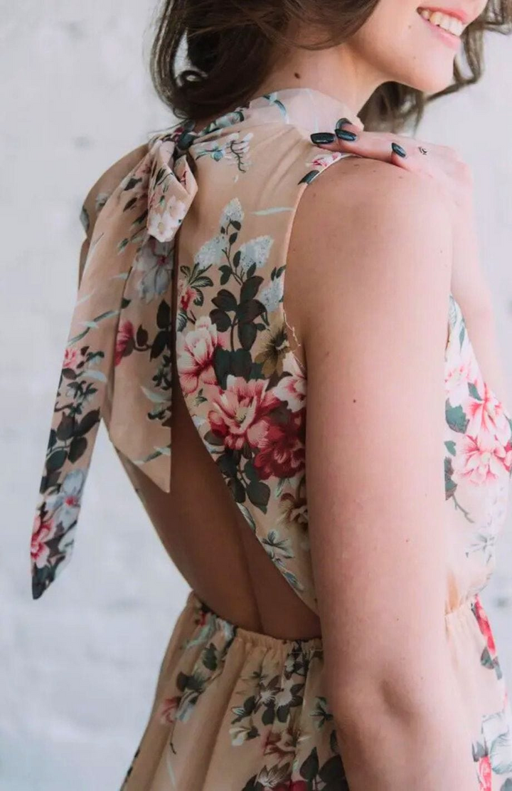 Solène | Maxikleid Für Damen | Blumen
