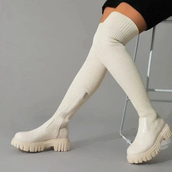 Melira | Oberschenkelstiefel Für Damen | Hohe Stretch