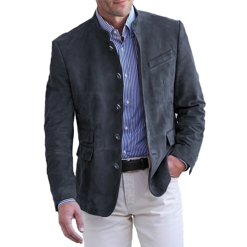 Friedhelm | Stilvolle Kragenjacke Für Herren | Elegant