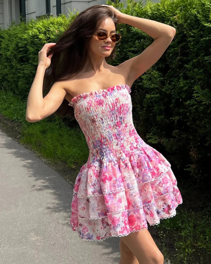 Zahara | Elegantes Midikleid Mit Rüschen Für Damen | Sommer